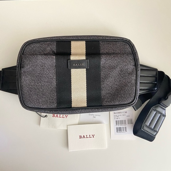 Bally Bags Nwt Bally Quinny Stripped Tech Nylon Belt Bum Bag Poshmark